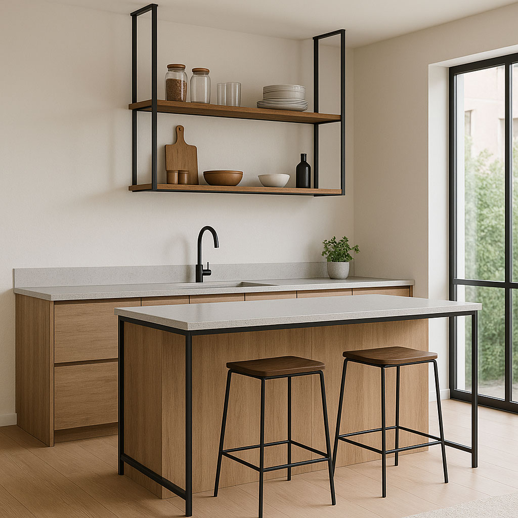 muebles de hierro y madera